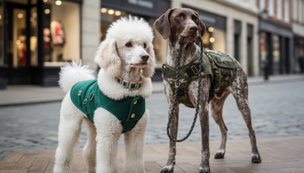 From Pointers to Pawsh: The Absurdity of Canine Couture and High-Tech Tracking Gear